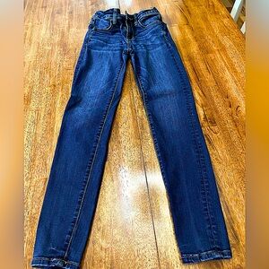 American eagle. Size 0. Blue jeans no rips.